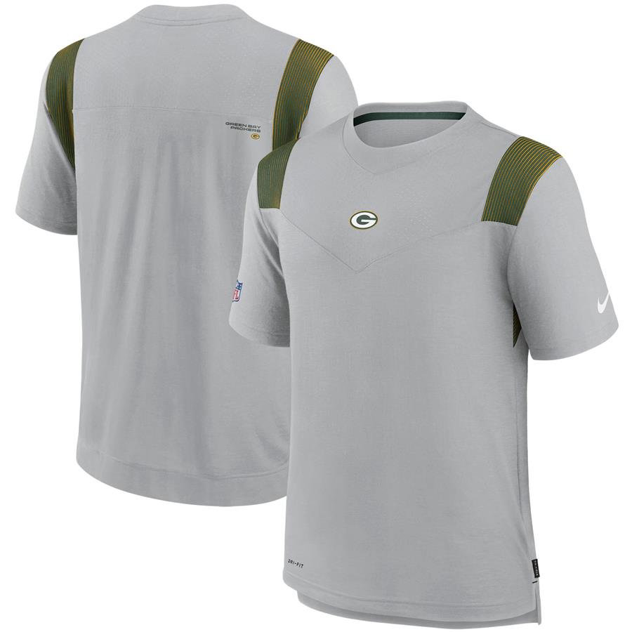 Green Bay Packers Nike Sideline Player UV Performance T-Shirt - Gray