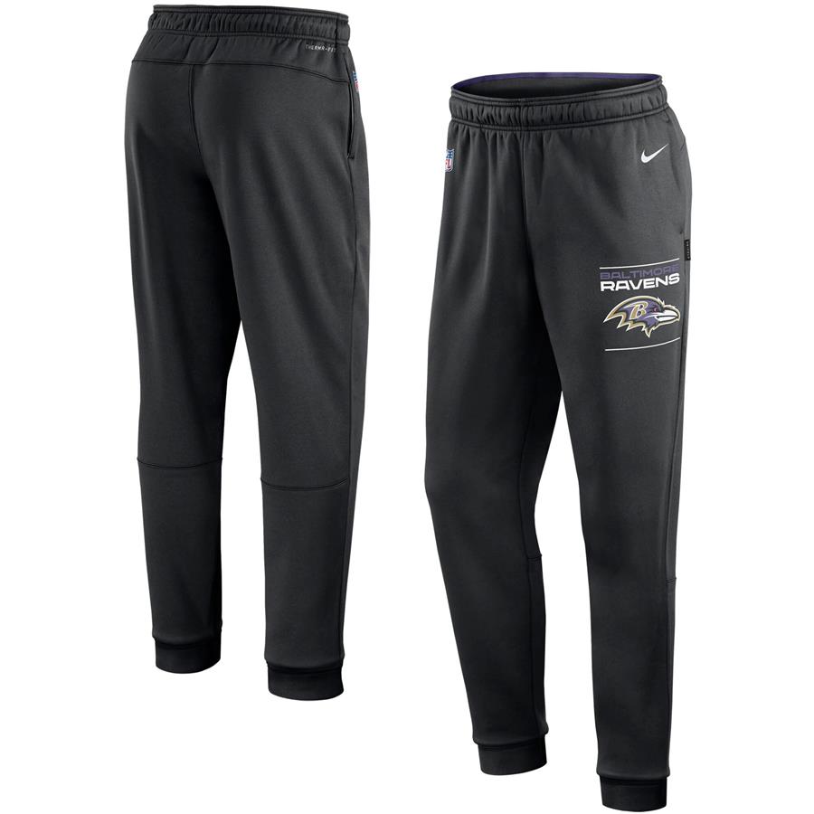 Baltimore Ravens Nike Team Sideline Training Performance Pants - Black