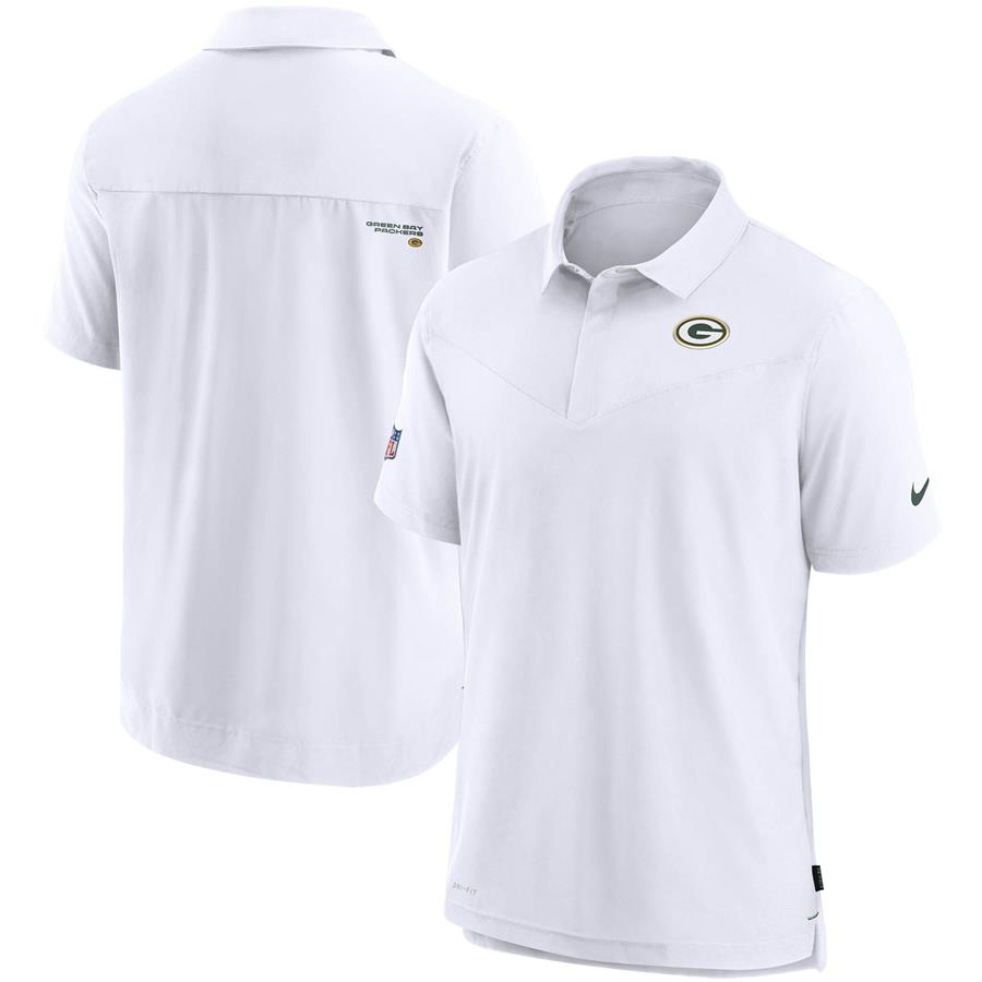 Green Bay Packers Nike Sideline UV Performance Polo - White