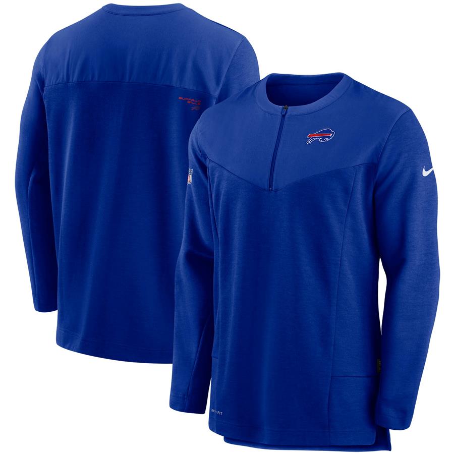 Buffalo Bills Nike Sideline Half-Zip UV Performance Jacket - Royal