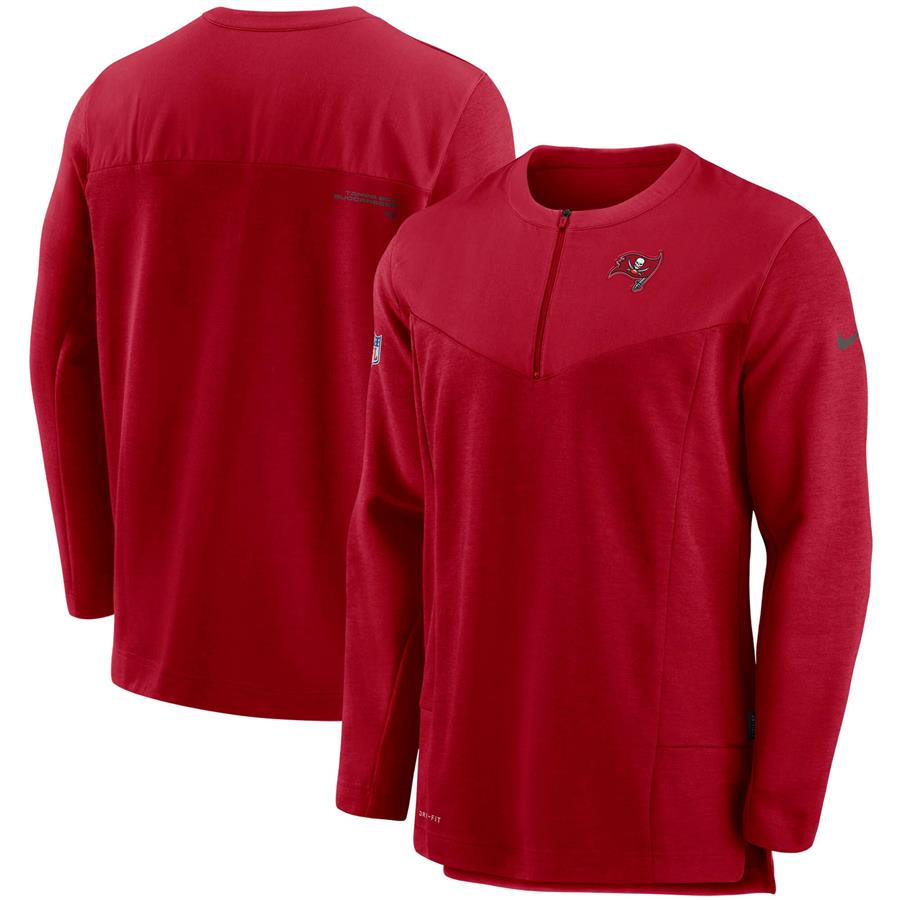 Tampa Bay Buccaneers Nike Sideline Half-Zip UV Performance Jacket - Red