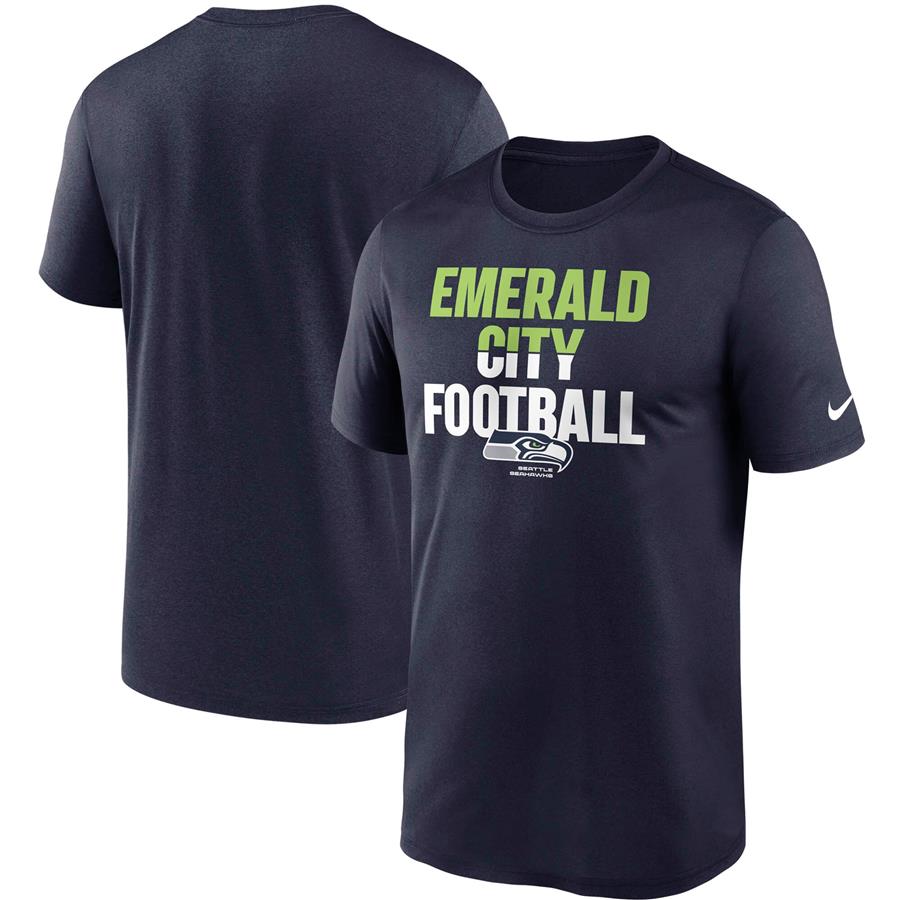 Seattle Seahawks Nike Legend Local Phrase Performance T-Shirt - College Navy