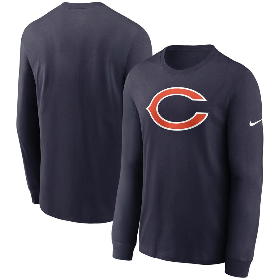 Chicago Bears Nike Primary Logo Long Sleeve T-Shirt - Navy