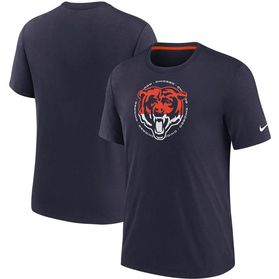 Chicago Bears Nike Historic Tri-Blend T-Shirt - Navy