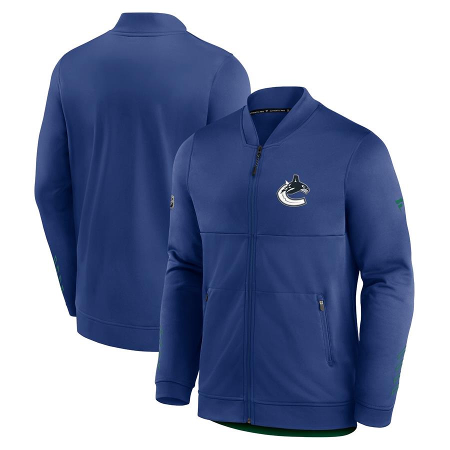 Vancouver Canucks Fanatics Branded Locker Room Full-Zip Jacket - Blue