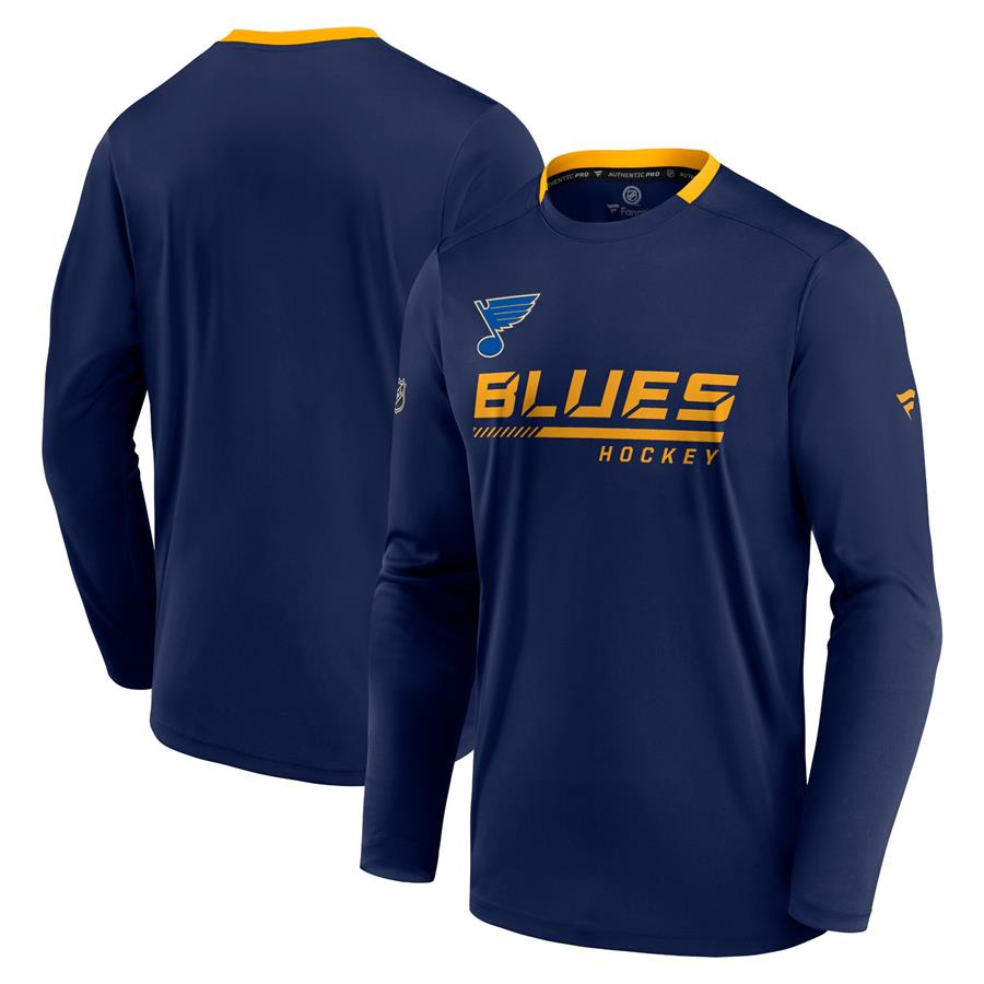 St. Louis Blues Fanatics Branded Authentic Pro Locker Room Long Sleeve T-Shirt - Navy