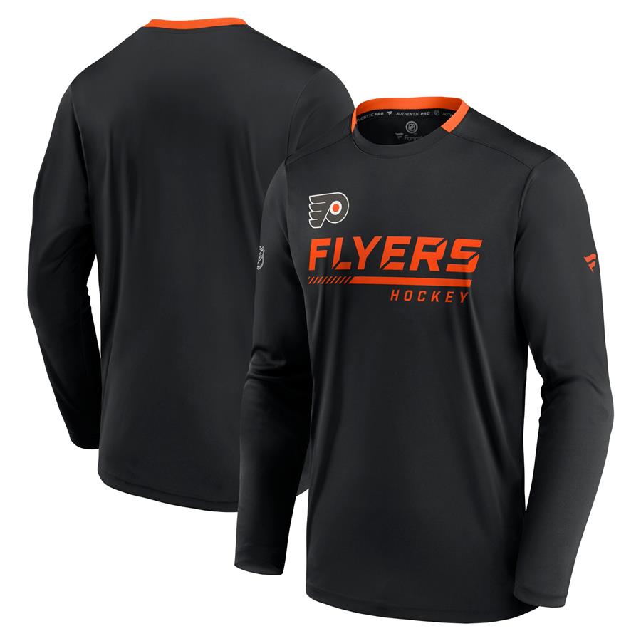 Philadelphia Flyers Fanatics Branded Authentic Pro Locker Room Long Sleeve T-Shirt - Black