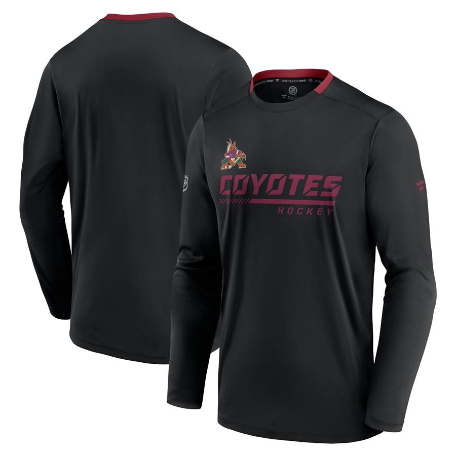 Arizona Coyotes Fanatics Branded Authentic Pro Locker Room Long Sleeve T-Shirt - Black