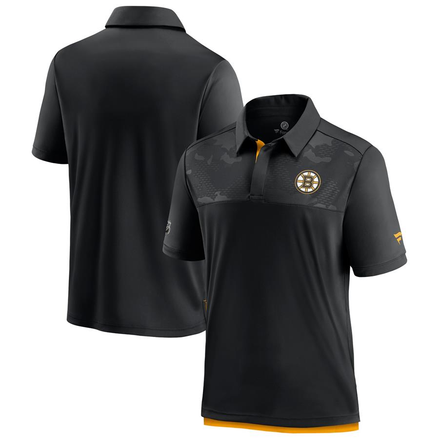Boston Bruins Fanatics Branded Authentic Pro Locker Room Team Polo - Black