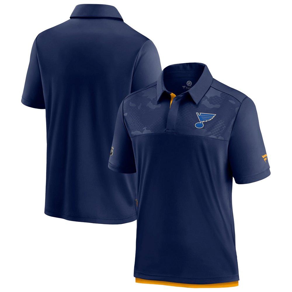 St. Louis Blues Fanatics Branded Authentic Pro Locker Room Team Polo - Navy
