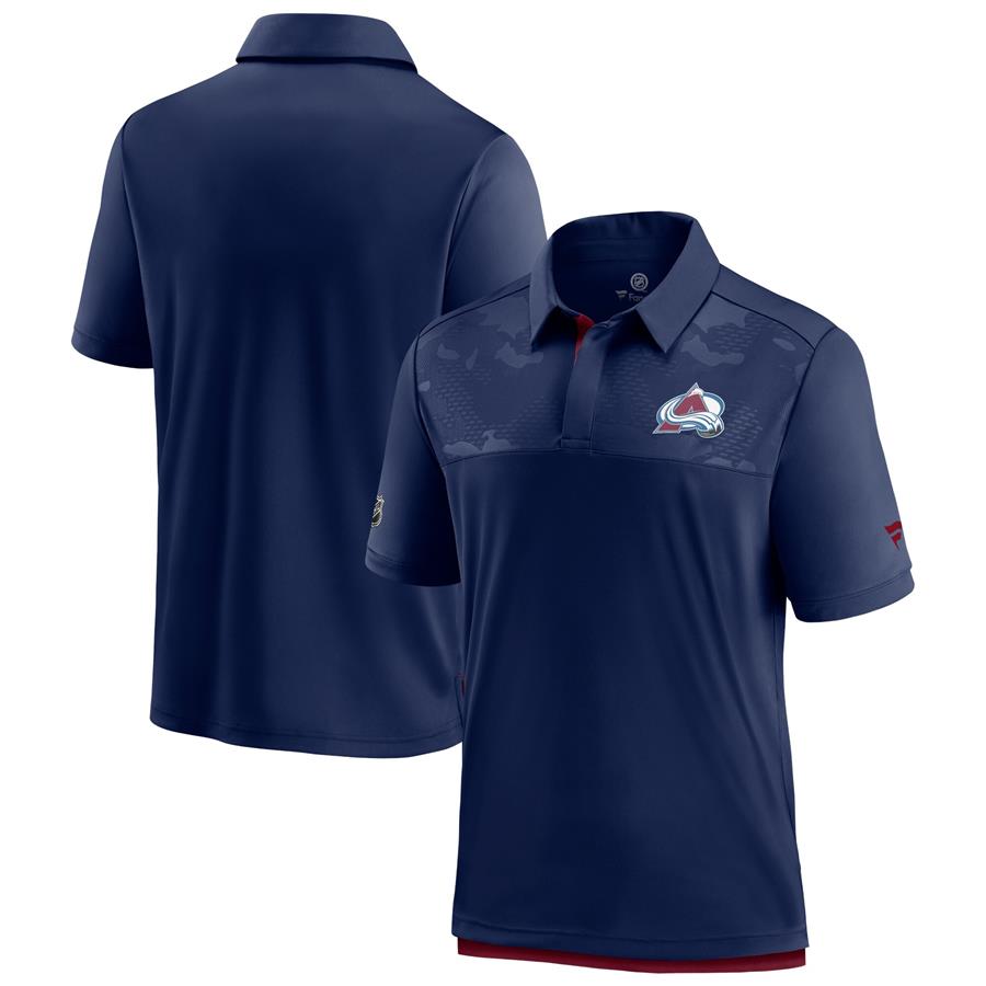 Colorado Avalanche Fanatics Branded Authentic Pro Locker Room Team Polo - Navy