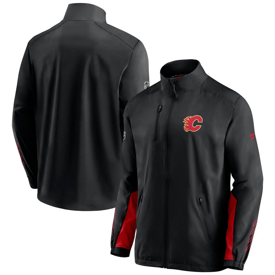 Calgary Flames Fanatics Branded Authentic Pro Locker Room Rinkside Full-Zip Jacket - Black