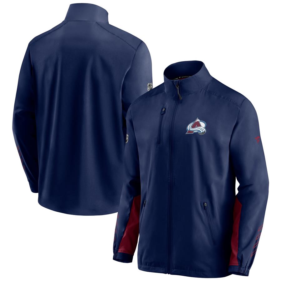 Colorado Avalanche Fanatics Branded Authentic Pro Locker Room Rinkside Full-Zip Jacket - Navy