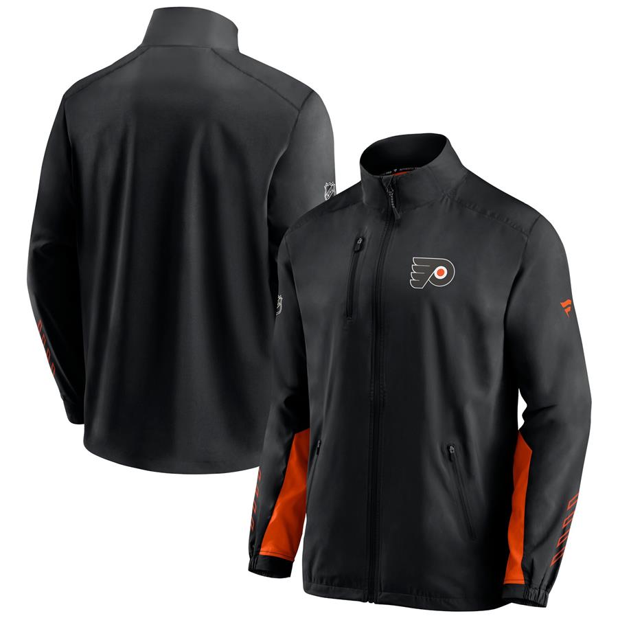 Philadelphia Flyers Fanatics Branded Authentic Pro Locker Room Rinkside Full-Zip Jacket - Black