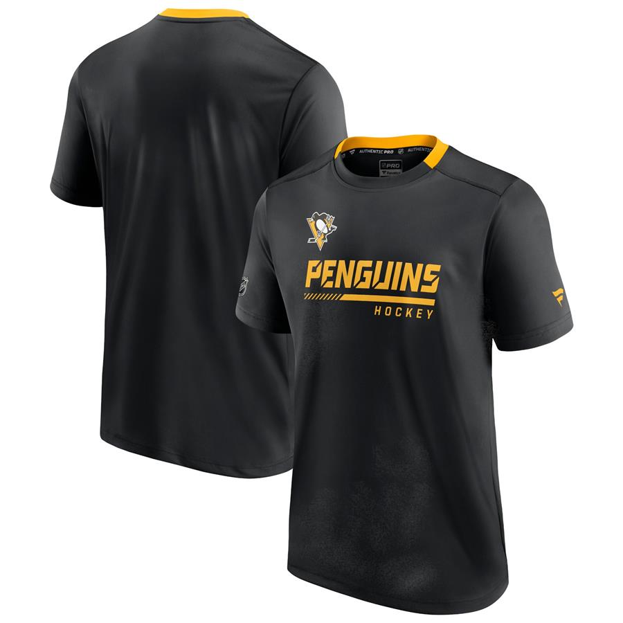Pittsburgh Penguins Fanatics Branded Authentic Pro Locker Room T-Shirt - Black