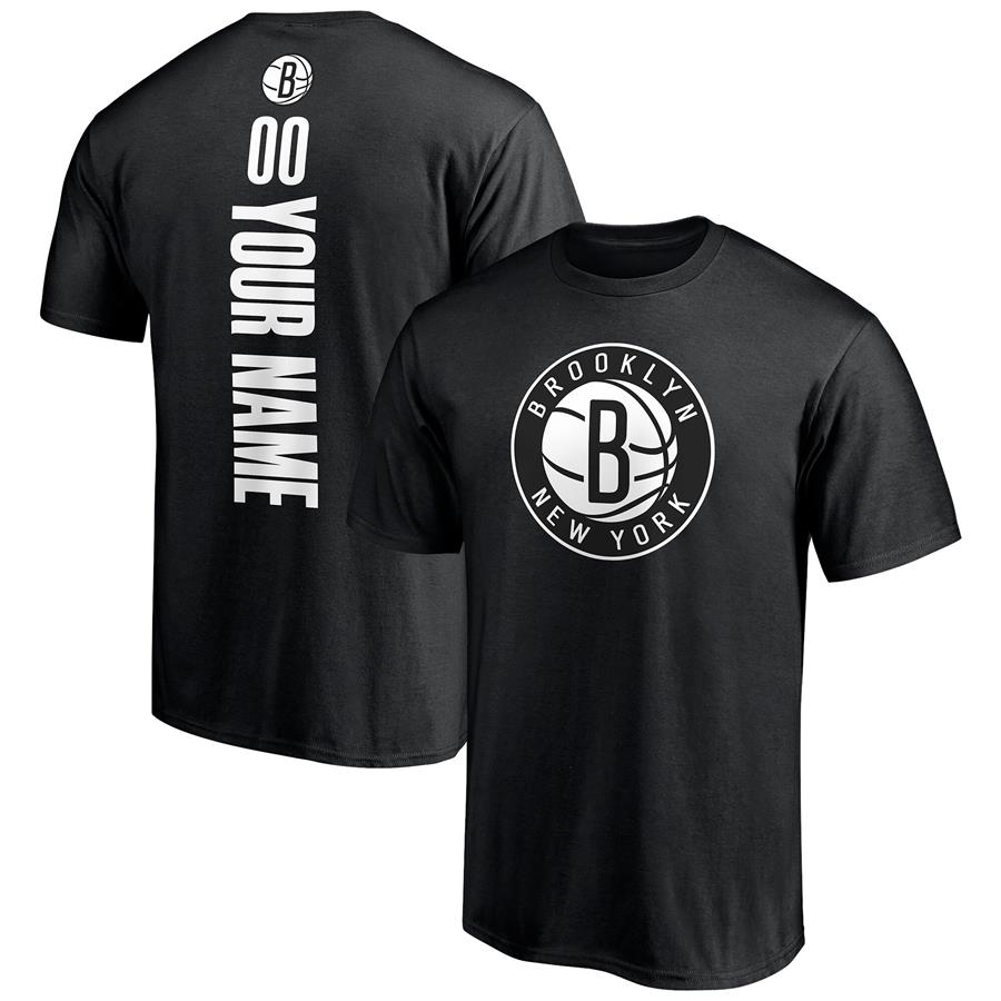 Brooklyn Nets Fanatics Branded Playmaker Personalized Name & Number T-Shirt - Black