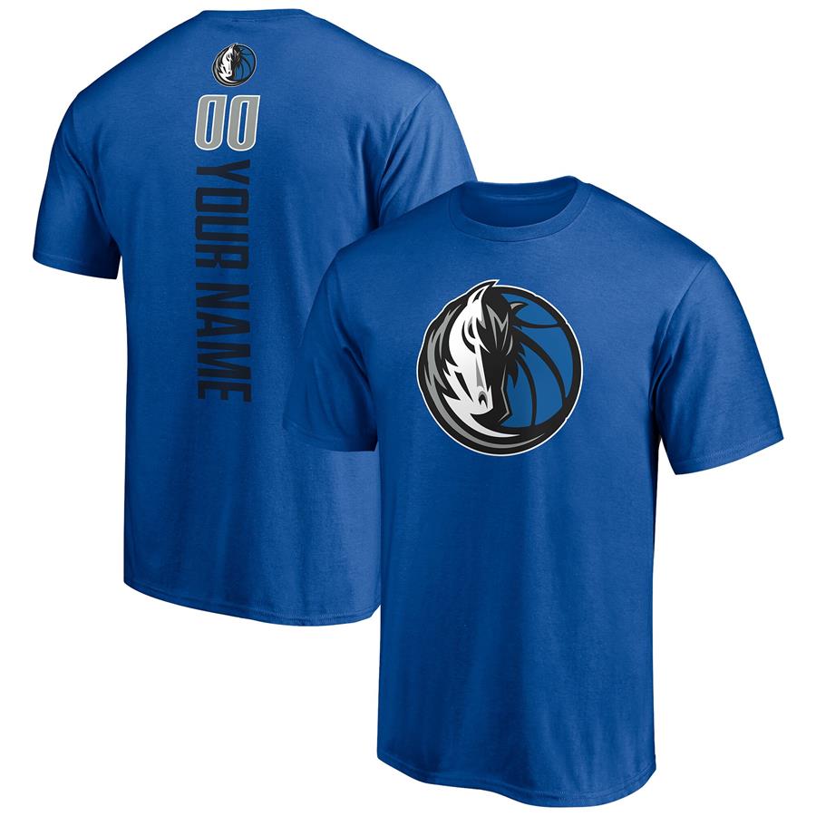 Dallas Mavericks Fanatics Branded Playmaker Personalized Name & Number T-Shirt - Blue