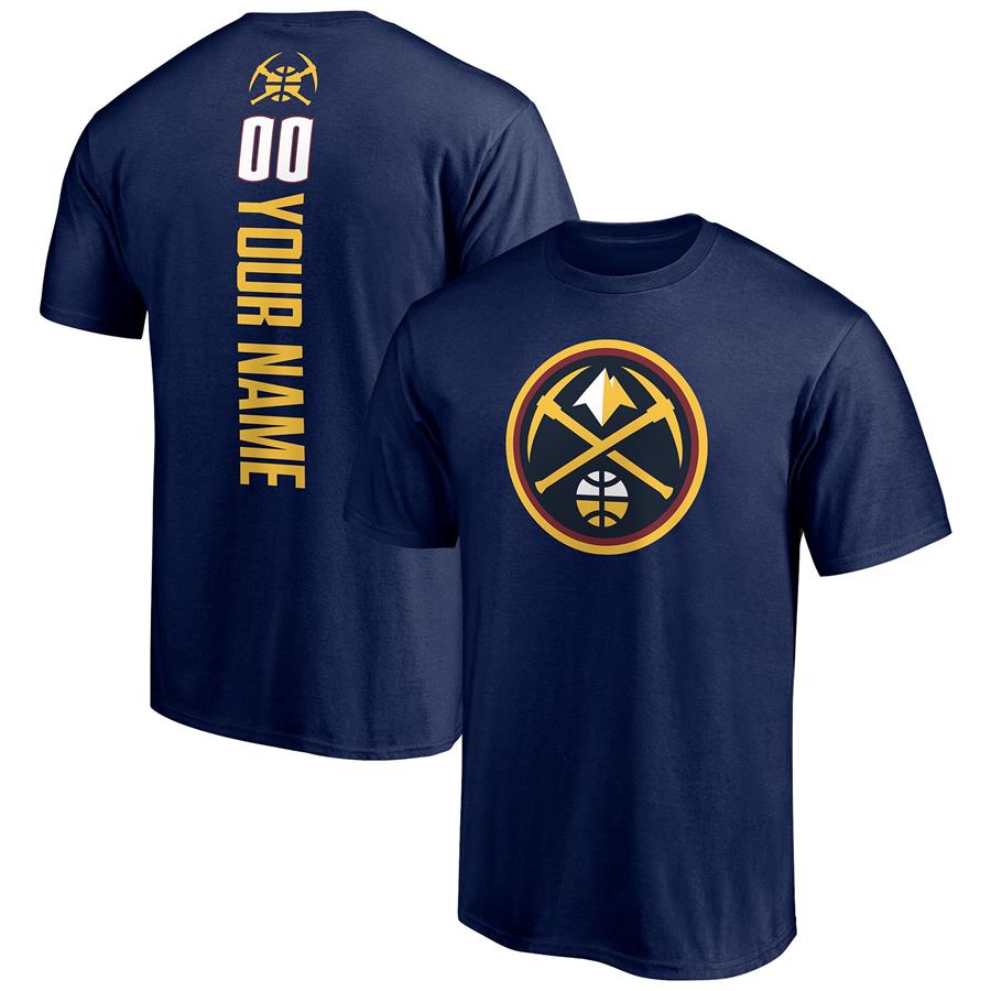 Denver Nuggets Fanatics Branded Playmaker Personalized Name & Number T-Shirt - Navy