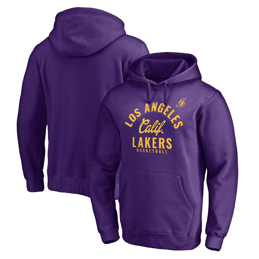 Los Angeles Lakers Fanatics Branded Post Up Hometown Collection Pullover Hoodie - Purple