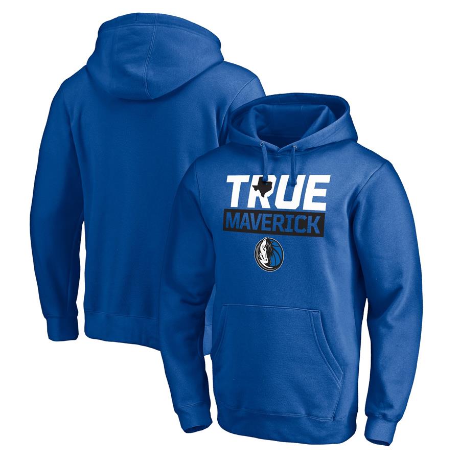 Dallas Mavericks Fanatics Branded Post Up Hometown Collection Pullover Hoodie - Blue