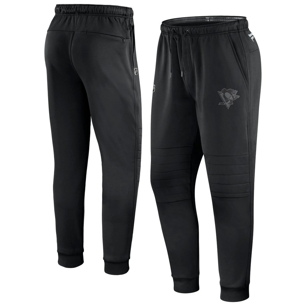 Pittsburgh Penguins Fanatics Branded Authentic Pro Travel and Training Sweatpants - Black