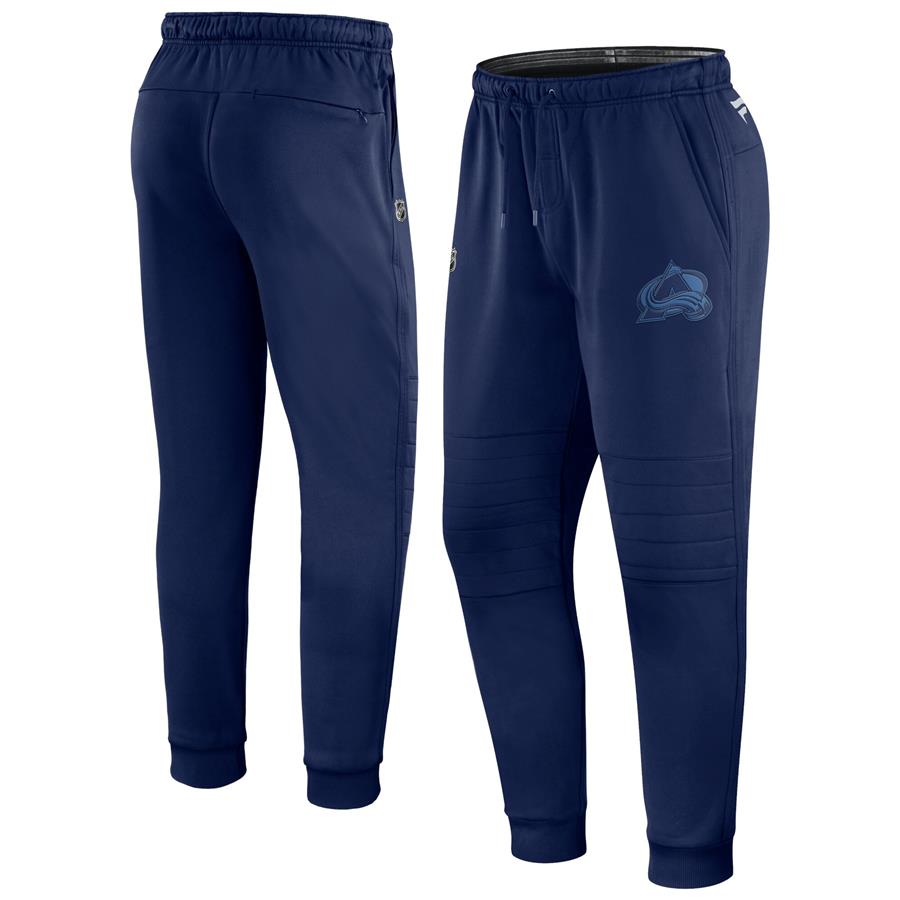 Colorado Avalanche Fanatics Branded Authentic Pro Travel and Training Sweatpants - Navy