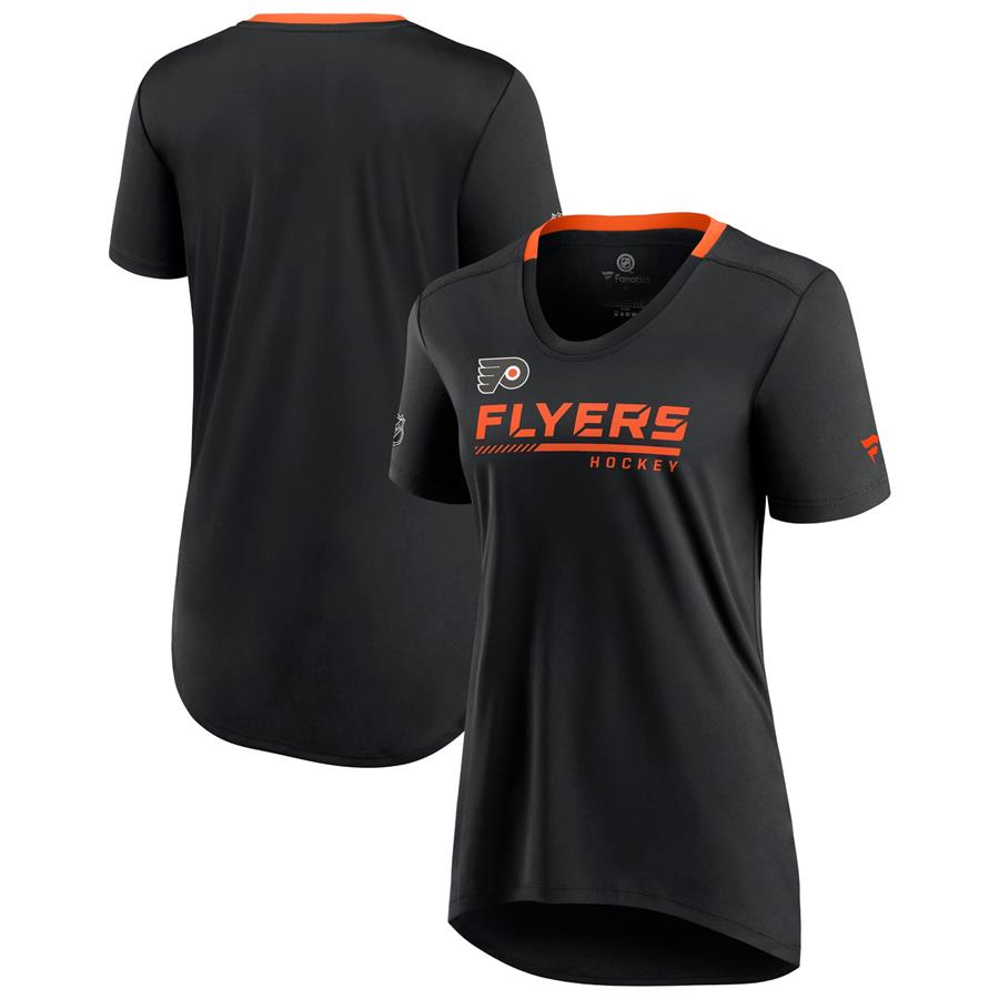 Philadelphia Flyers Fanatics Branded Women's Authentic Pro Locker Room T-Shirt - Black