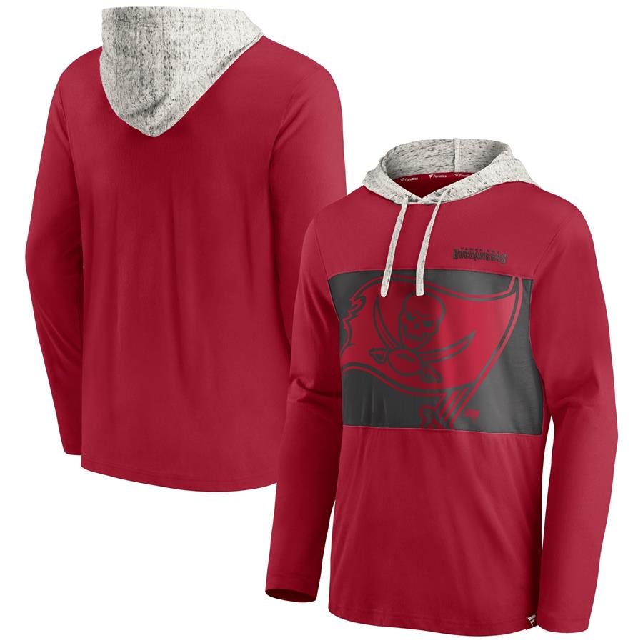 Tampa Bay Buccaneers Fanatics Branded Long Sleeve Hoodie T-Shirt - Red