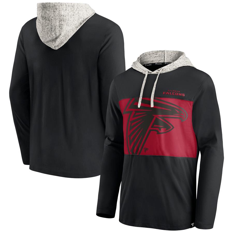 Atlanta Falcons Fanatics Branded Long Sleeve Hoodie T-Shirt - Black