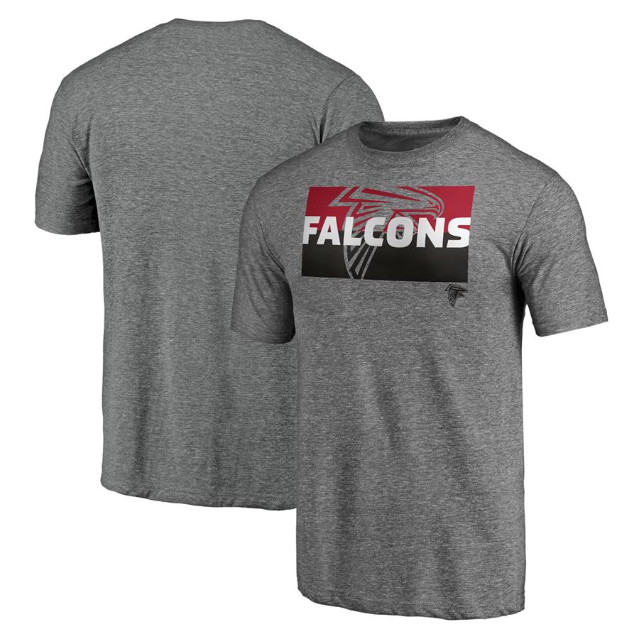 Atlanta Falcons Fanatics Branded Block Party Square Off Tri-Blend T-Shirt - Heathered Gray