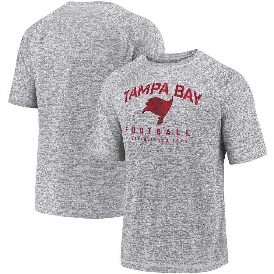 Tampa Bay Buccaneers Fanatics Branded Shade Battle Ready Raglan Space-Dye T-Shirt - Gray