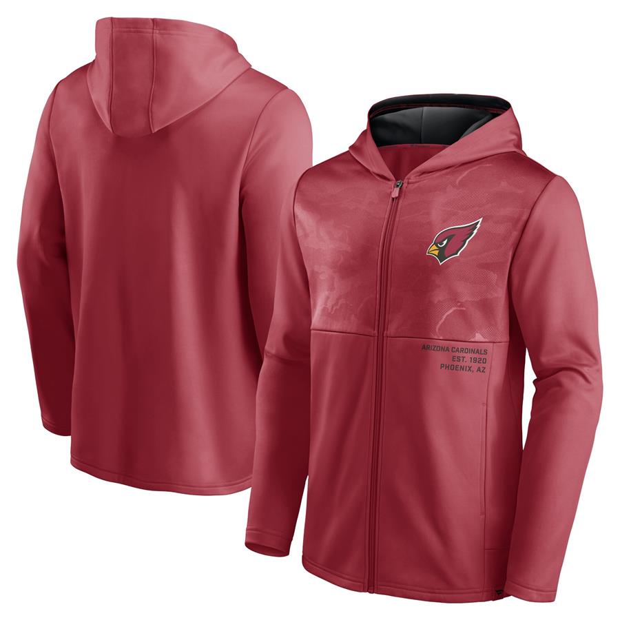 Arizona Cardinals Fanatics Branded Defender Full-Zip Hoodie Jacket - Cardinal