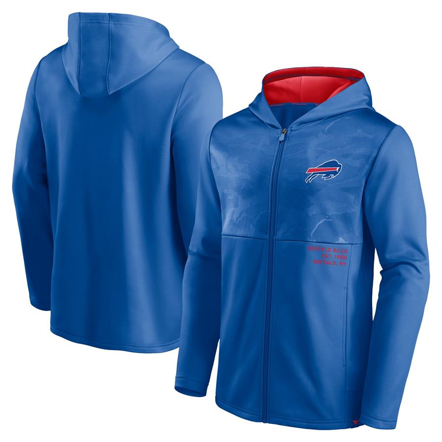 Buffalo Bills Fanatics Branded Defender Full-Zip Hoodie Jacket - Royal