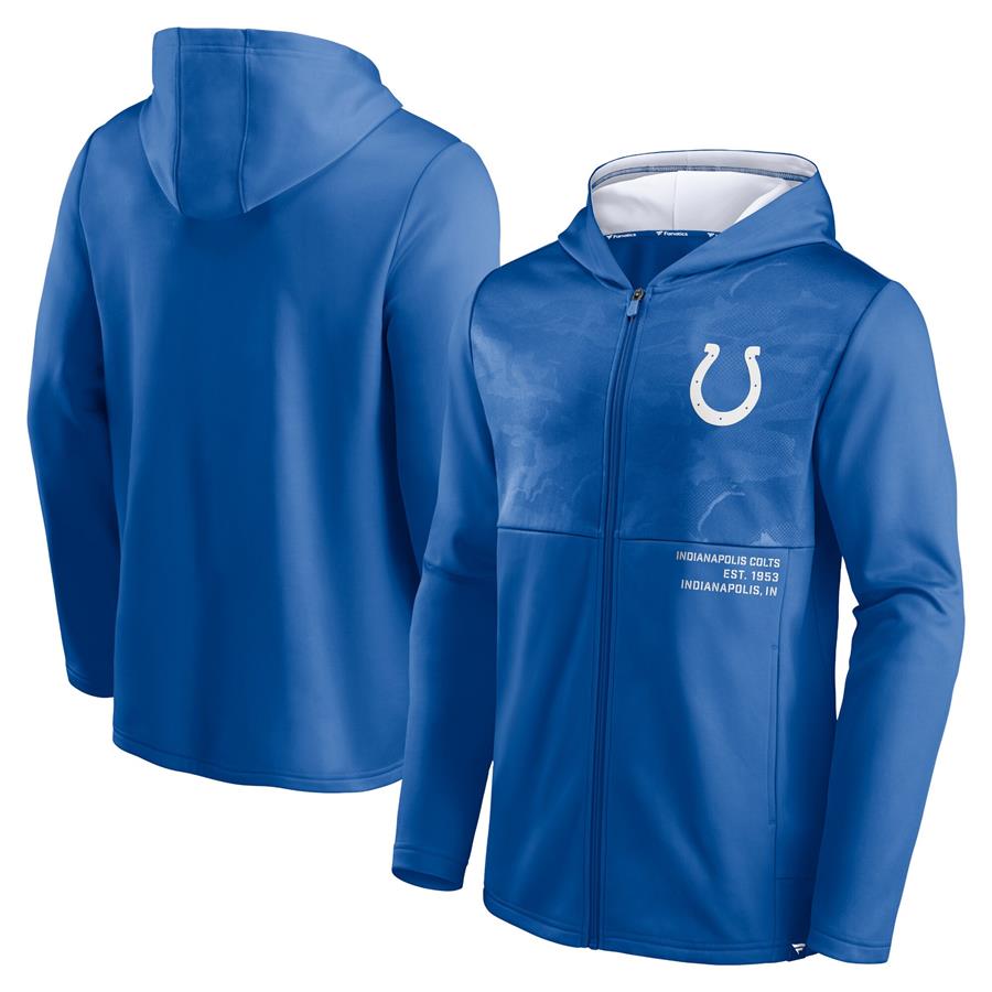 Indianapolis Colts Fanatics Branded Defender Full-Zip Hoodie Jacket - Royal