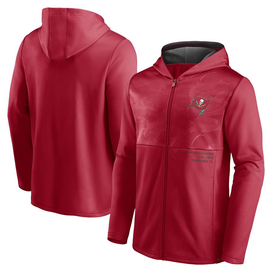 Tampa Bay Buccaneers Fanatics Branded Defender Full-Zip Hoodie Jacket - Red