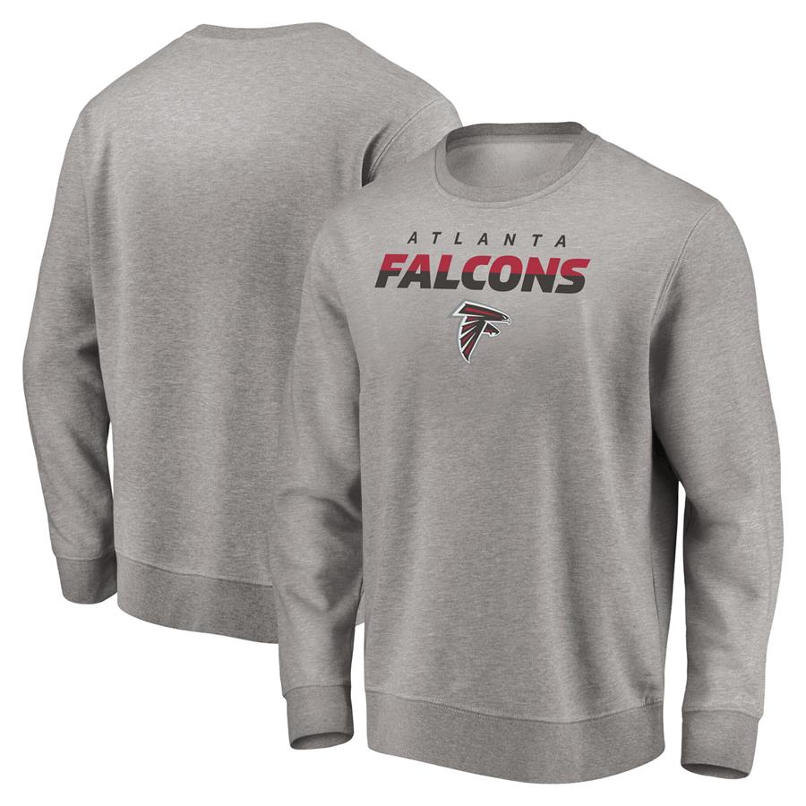 Atlanta Falcons Fanatics Branded Block Party Pullover Sweatshirt - Heathered Gray