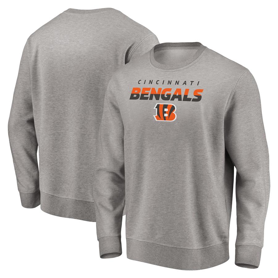 Cincinnati Bengals Fanatics Branded Block Party Pullover Sweatshirt - Heathered Gray