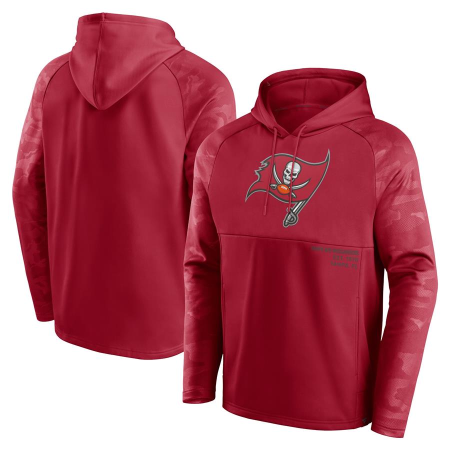 Tampa Bay Buccaneers Fanatics Branded Shade Defender Raglan Pullover Hoodie - Red