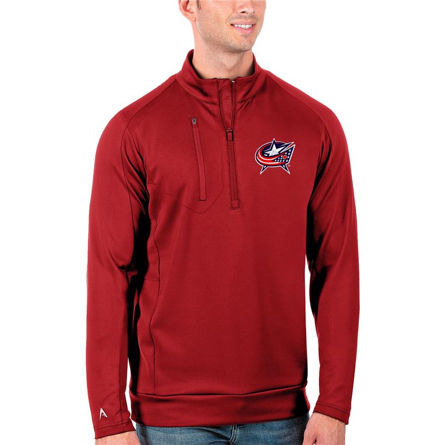 Columbus Blue Jackets Antigua Generation Quarter-Zip Pullover Jacket - Red