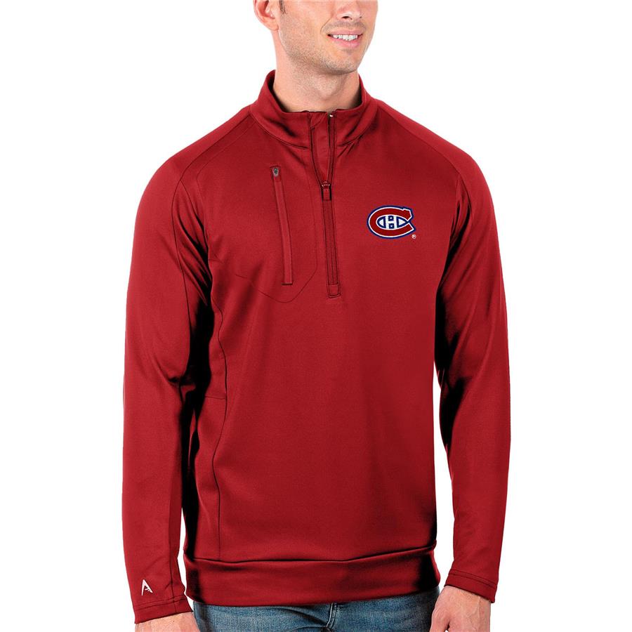Montreal Canadiens Antigua Generation Quarter-Zip Pullover Jacket - Red
