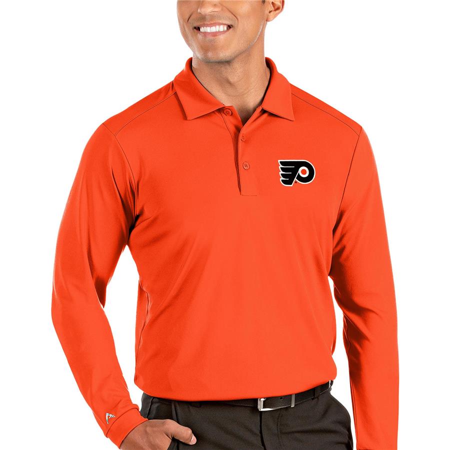 Philadelphia Flyers Antigua Tribute Long Sleeve Polo - Orange
