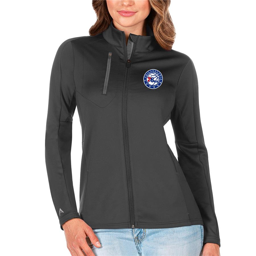 Philadelphia 76ers Antigua Women's Generation Full-Zip Jacket - Gray