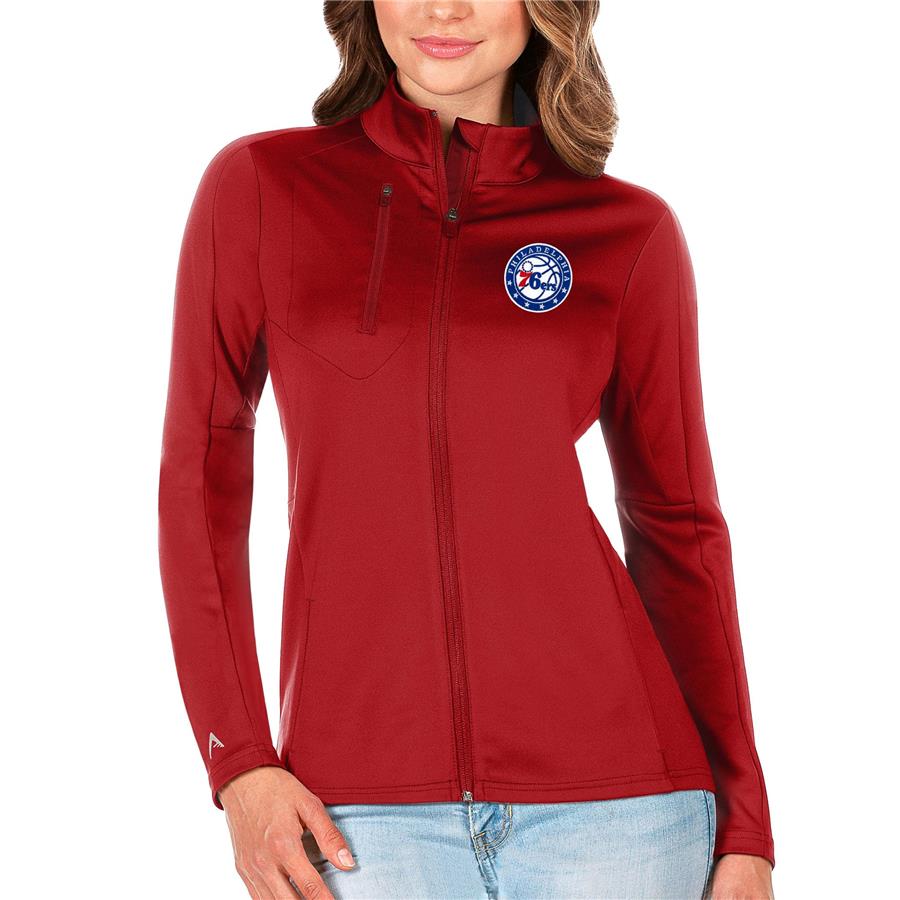 Philadelphia 76ers Antigua Women's Generation Full-Zip Jacket - Red