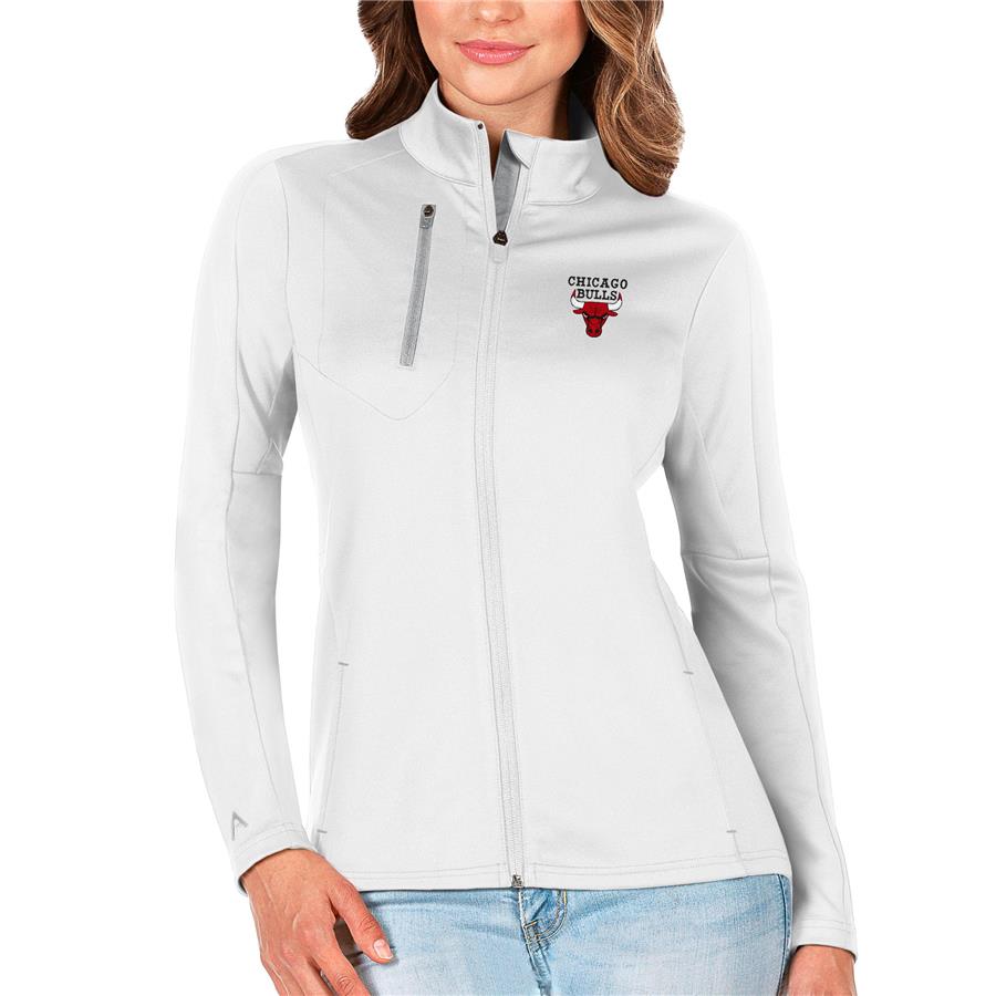 Chicago Bulls Antigua Women's Generation Full-Zip Jacket - White