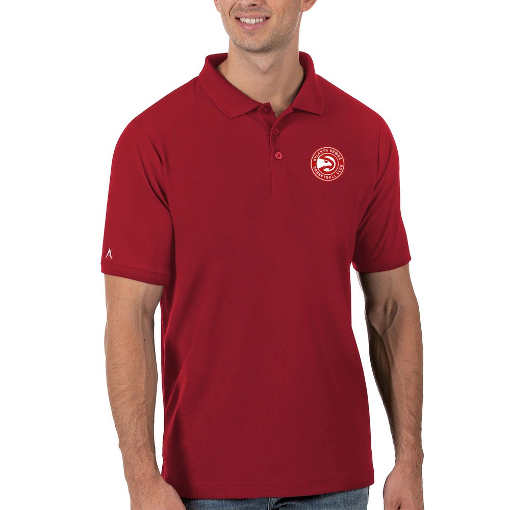 Atlanta Hawks Antigua Legacy Pique Polo - Red