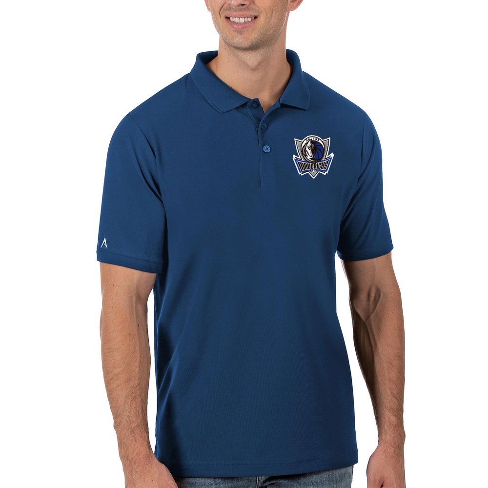 Dallas Mavericks Antigua Legacy Pique Polo - Navy
