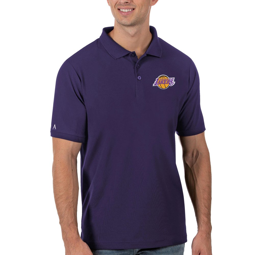 Los Angeles Lakers Antigua Legacy Pique Polo - Purple