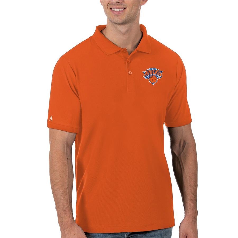 New York Knicks Antigua Legacy Pique Polo - Orange