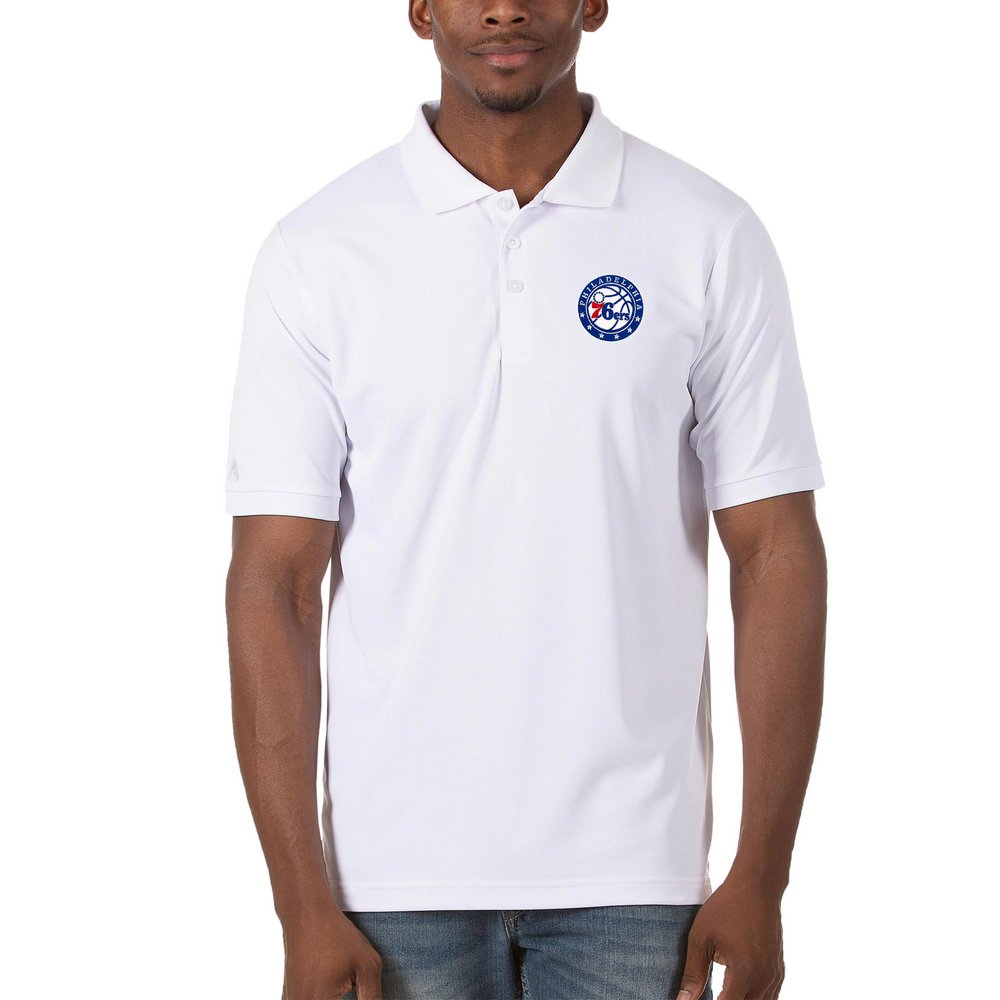 Philadelphia 76ers Antigua Legacy Pique Polo - White