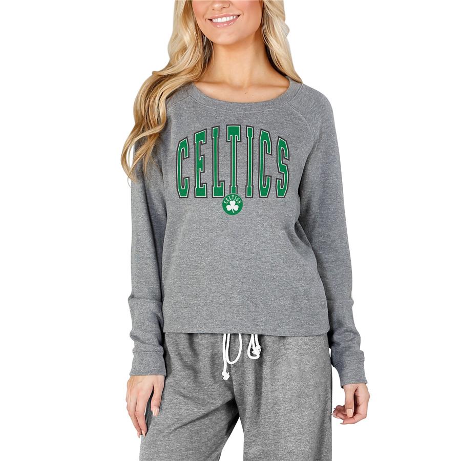 Boston Celtics Concepts Sport Women's Mainstream Terry Long Sleeve T-Shirt - Gray